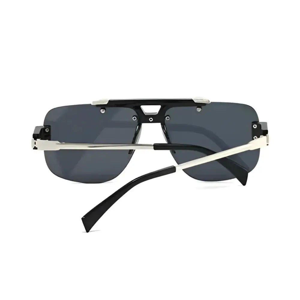 Nera occhiali da sole quadrati vintage