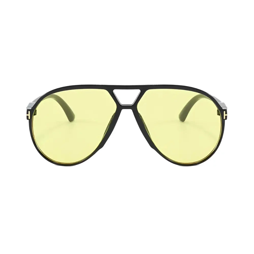 Oversize vintage sunglasses yellow