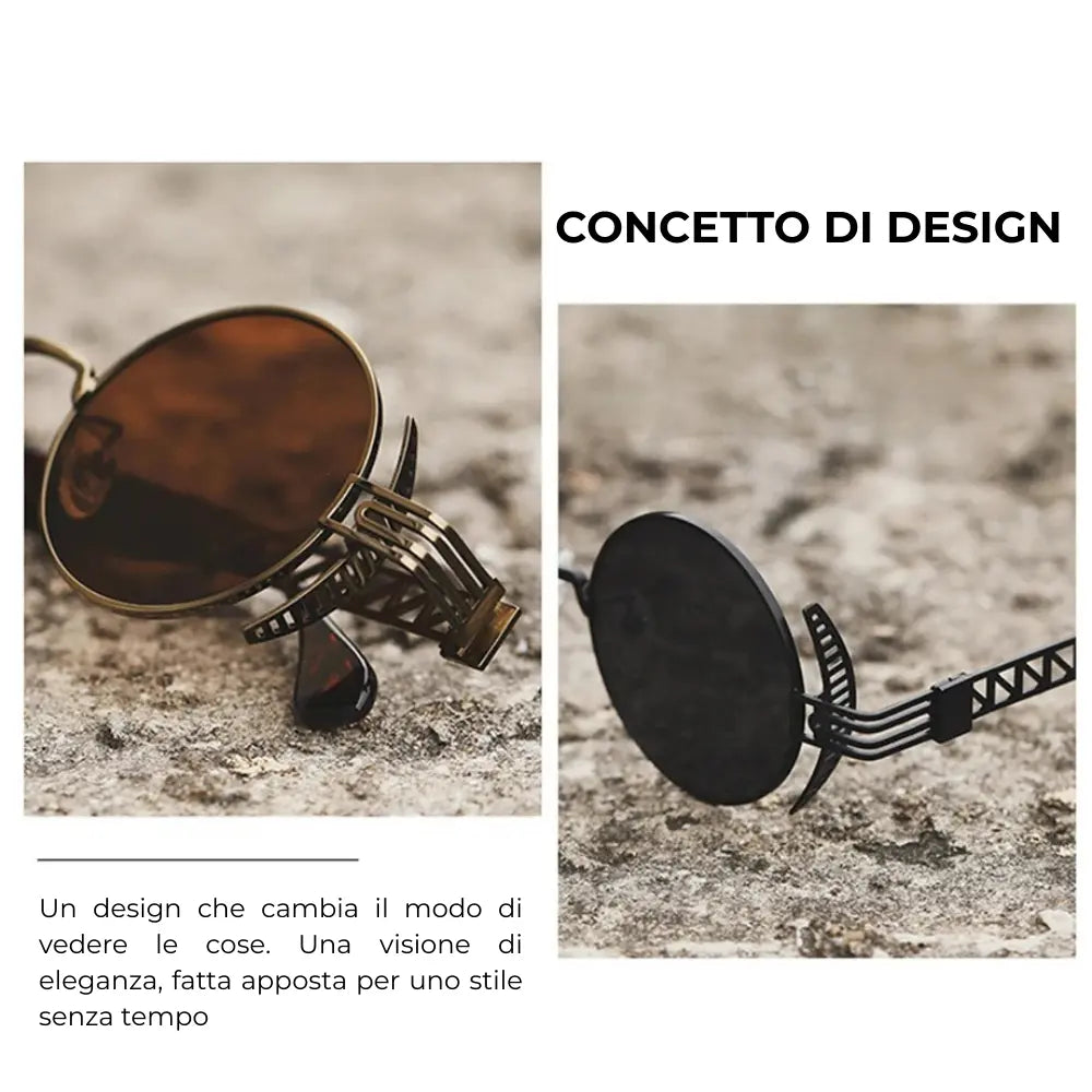 Concetto di design vintage occhiali da sole nera