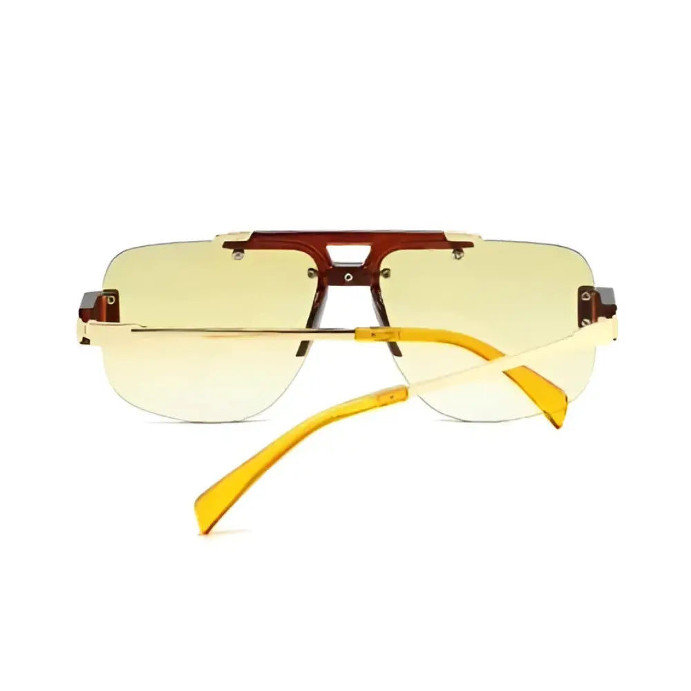 Giallo occhiali da sole quadrati vintage