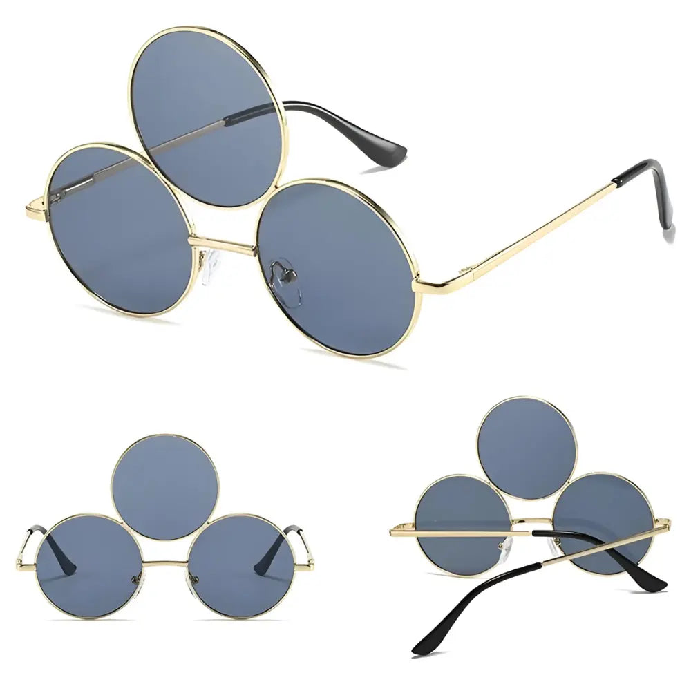 Grigio occhiali da sole rotondi vintage