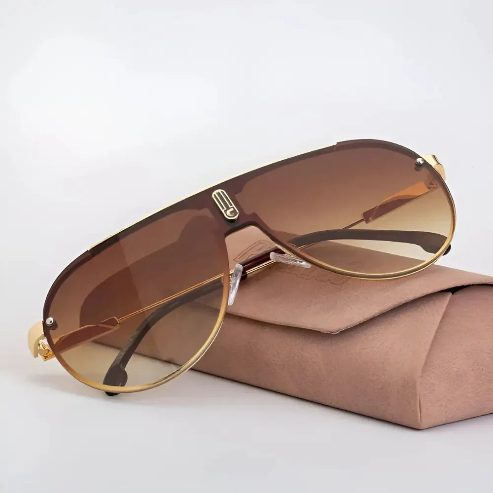 Occhiali da aviatore vintage brown