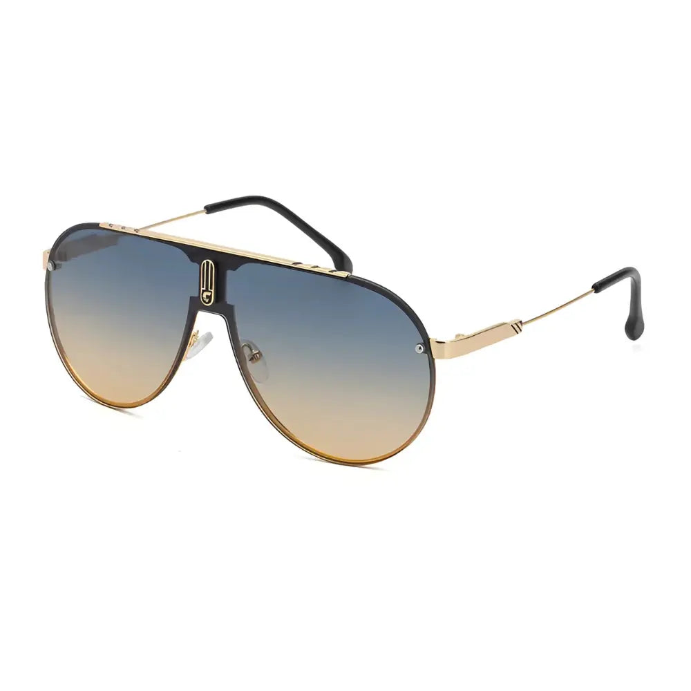 Occhiali da aviatore vintage verde e giallo