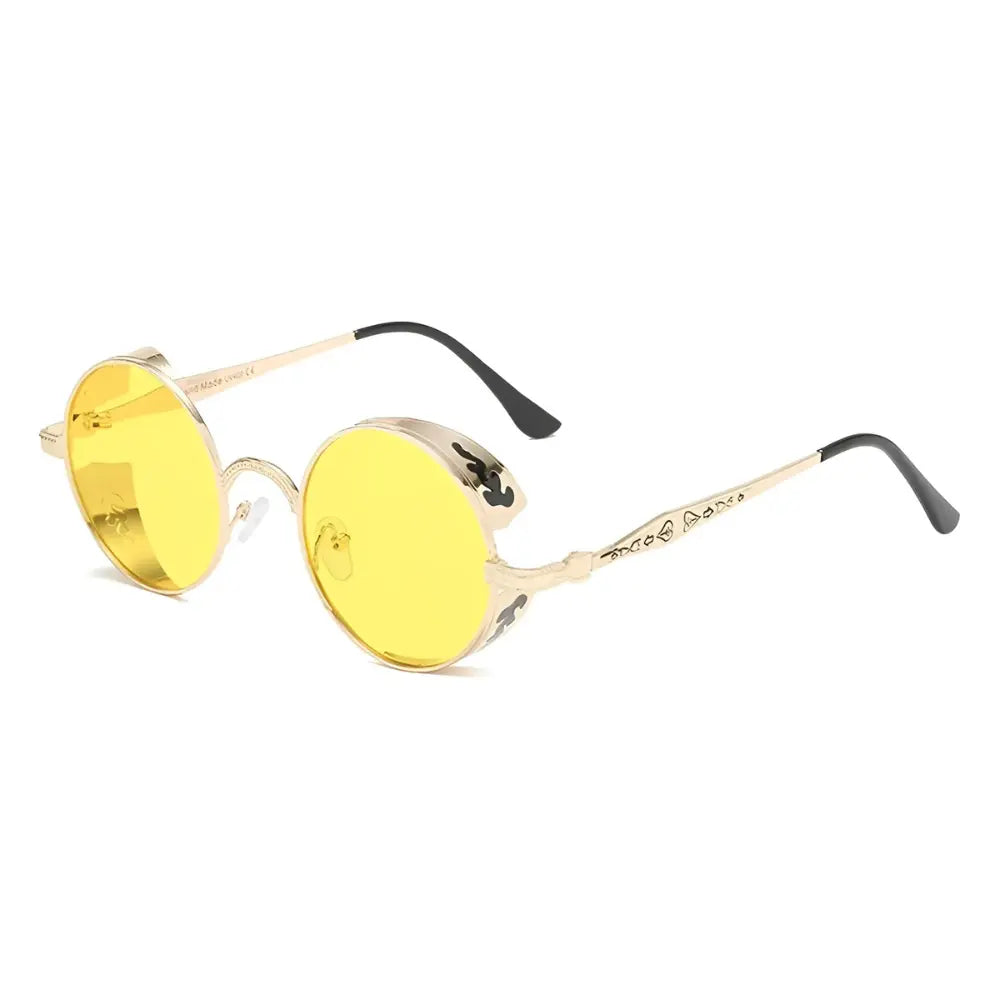 Occhiali da sole ovali vintage giallo