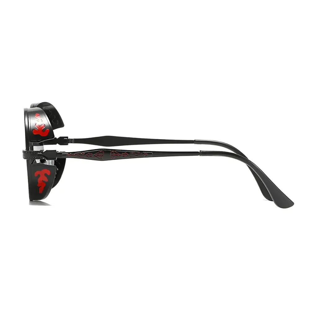 Occhiali da sole ovali vintage red