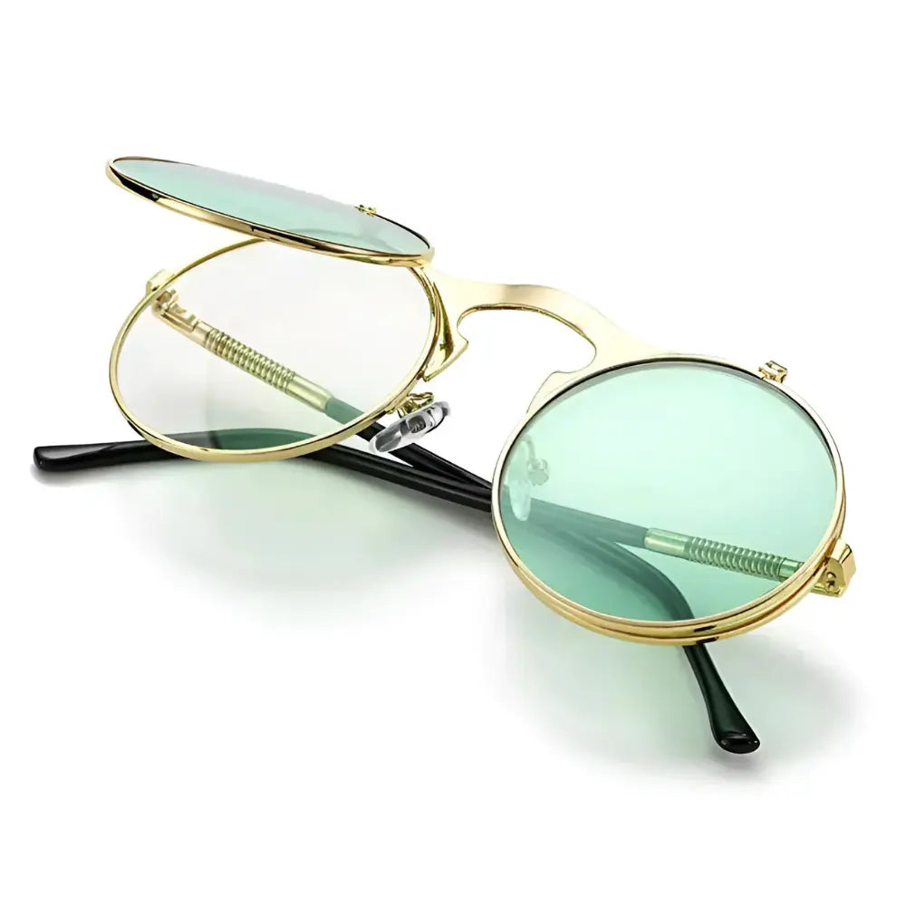 Occhiali da sole rotondi color verde