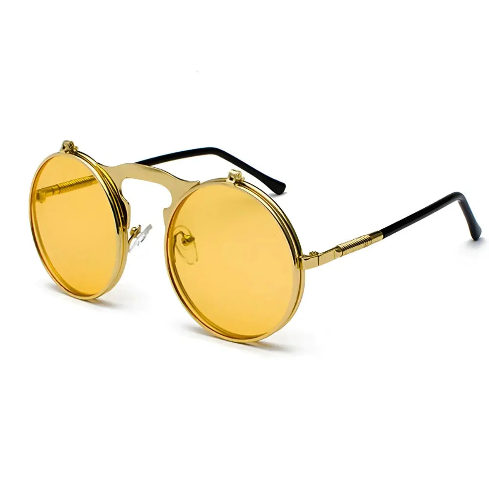 Occhiali da sole rotondi gialli