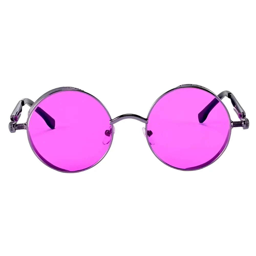 Occhiali da sole rotondi retro purple