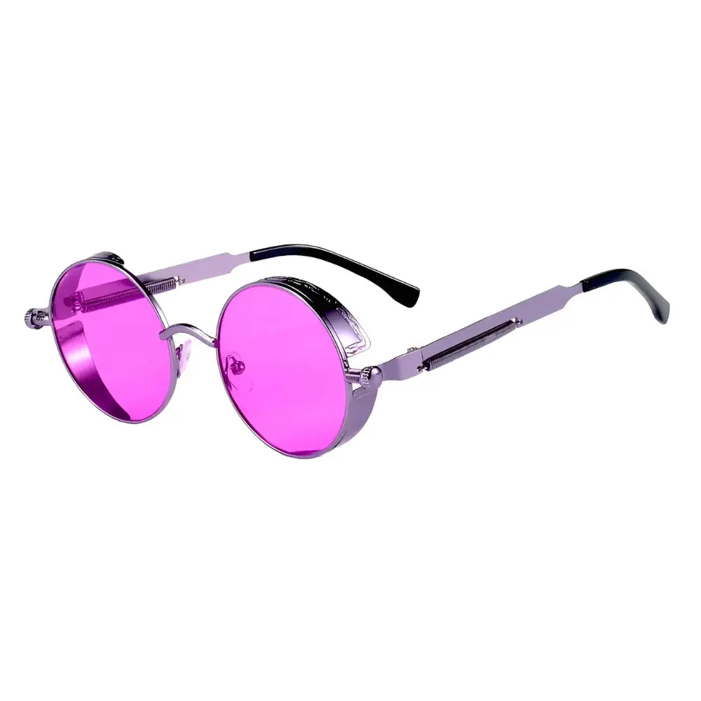 Occhiali da sole rotondi retro viola