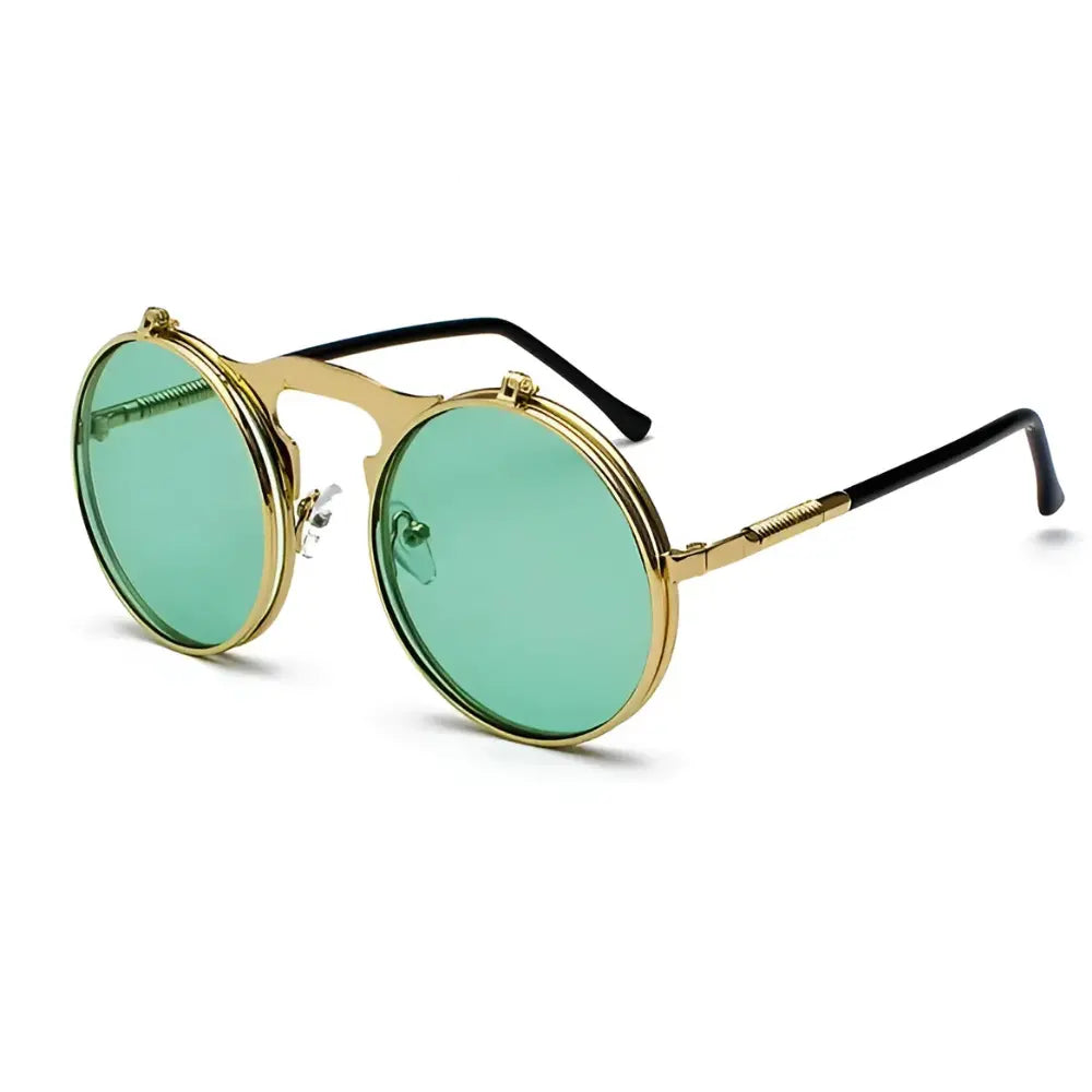 Occhiali da sole rotondi verdi
