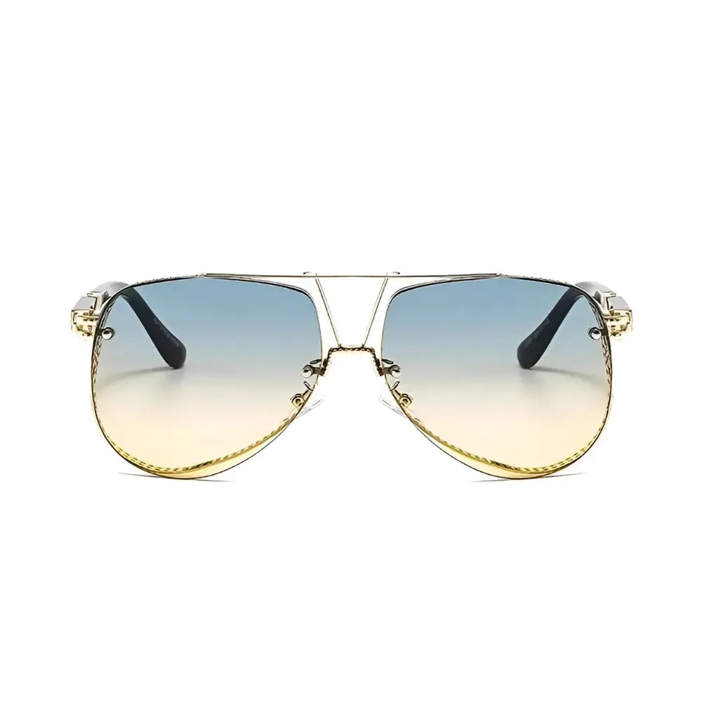 Occhiali da sole uomo aviator verde e giallo