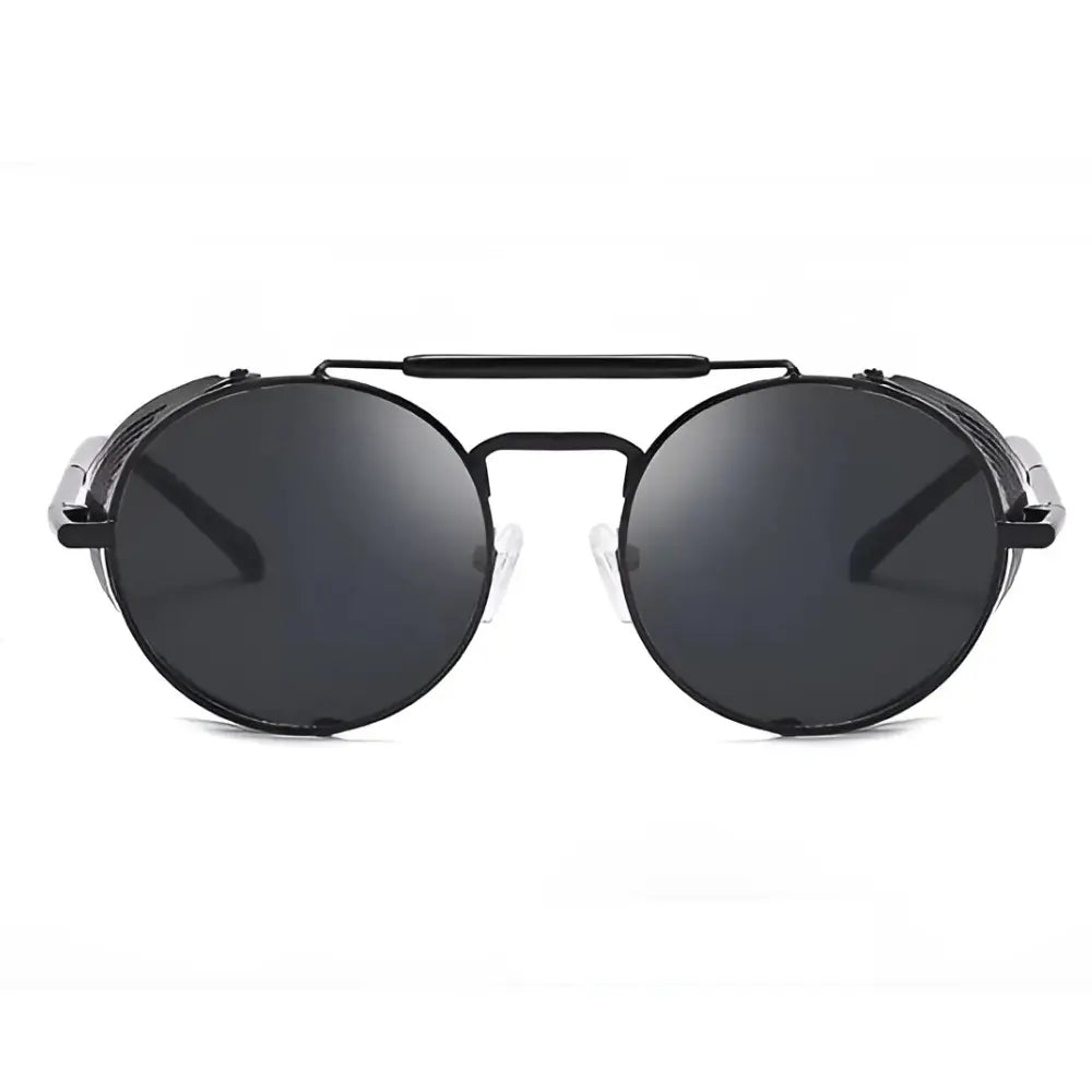 Occhiali da sole uomo rotondi vintage black