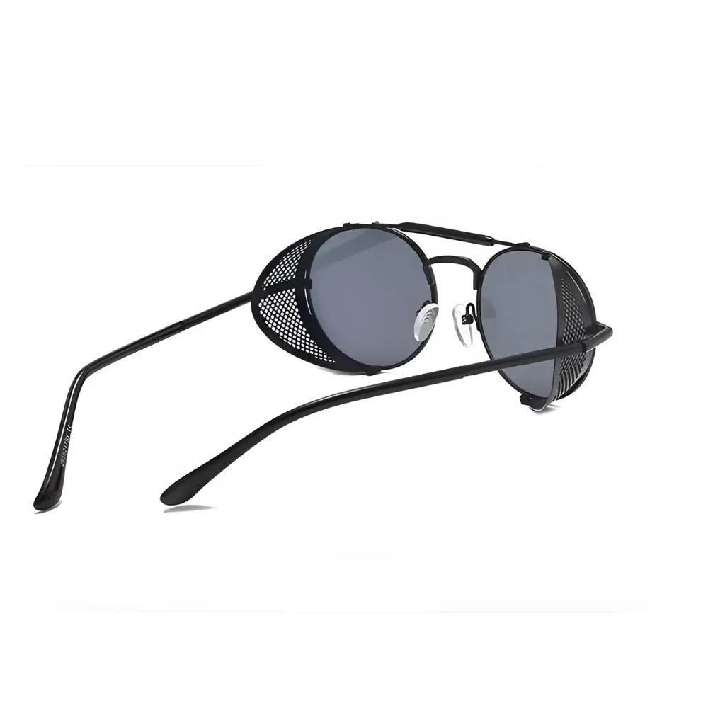 Occhiali da sole uomo rotondi vintage noir