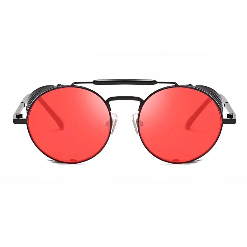 Occhiali da sole uomo rotondi vintage red