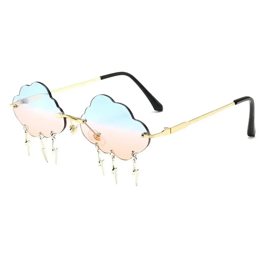 Occhiali da sole vintage donna blu e rosa