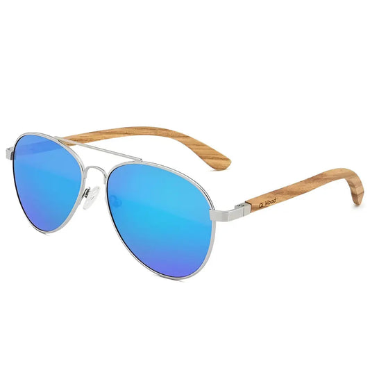 Occhiali di legno da sole Blu