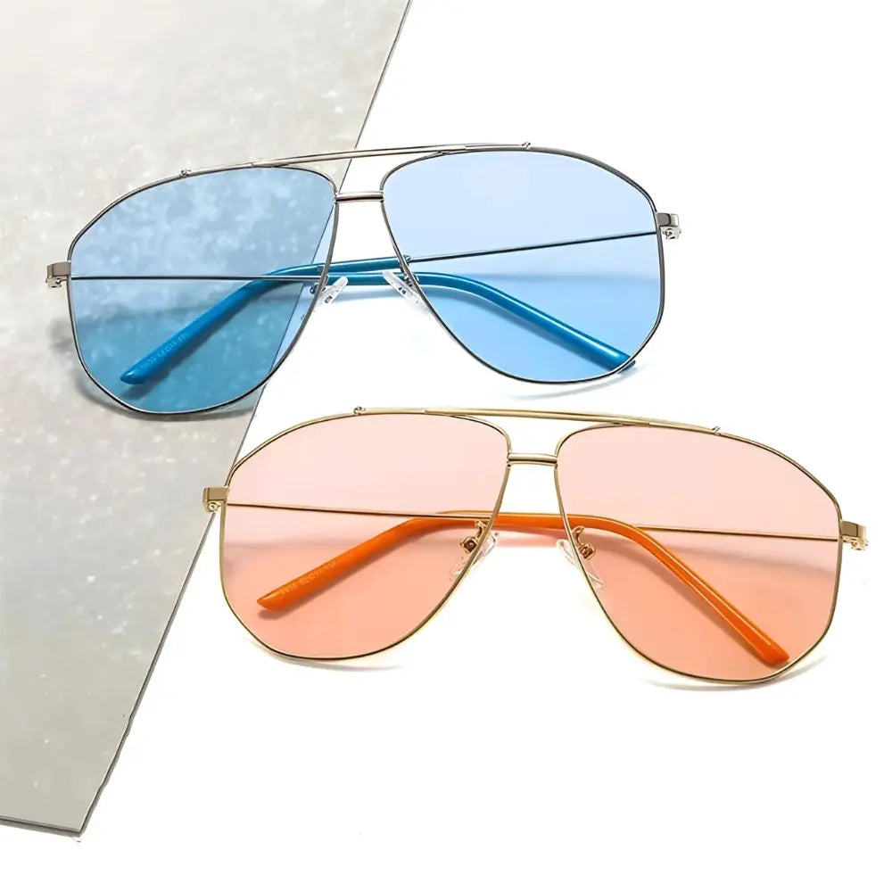 Occhiali vintage da sole donna blu e rosa