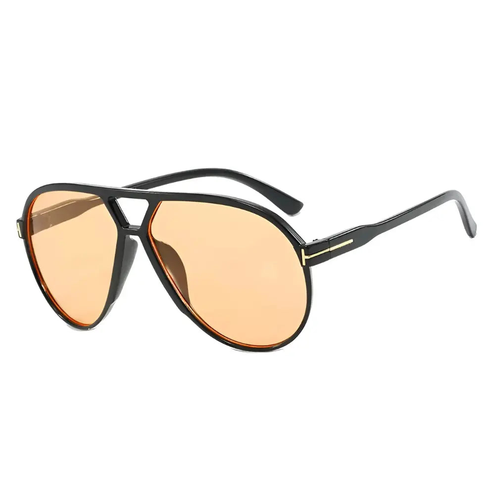 Oversize vintage sunglasses arancione