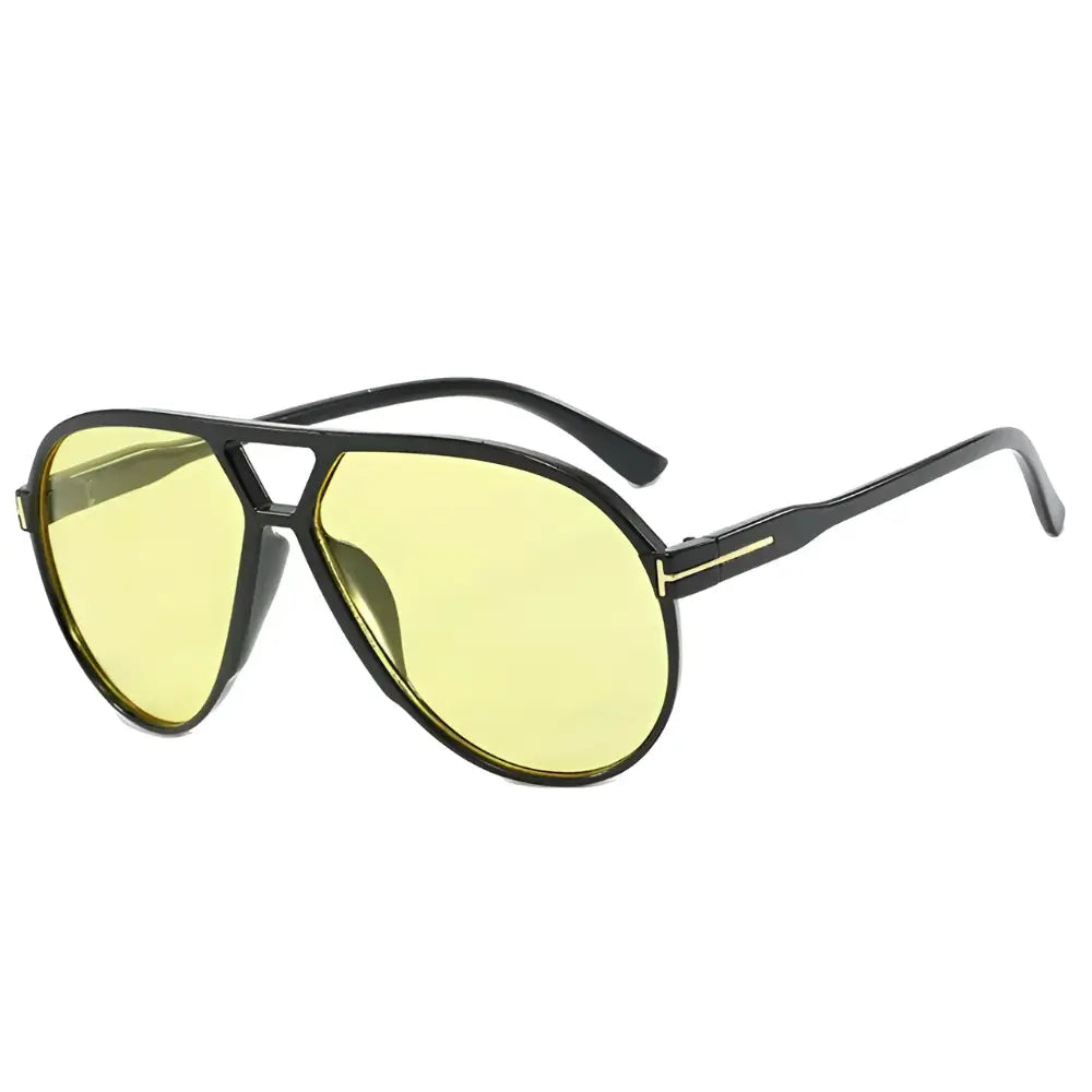 Oversize vintage sunglasses giallo