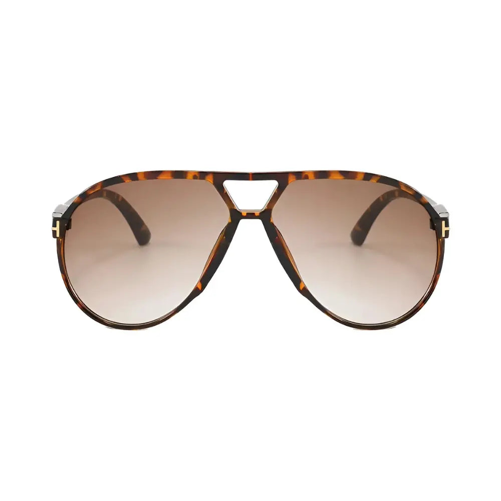 Oversize vintage sunglasses leopard